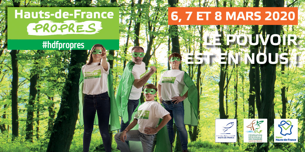 #HDFPropres Les 6, 7 et 8 mars, vous avez le pouvoir en #hautsdefrance ! Venez nombreux participer au ramassage de déchets au bord des cours d’eau, en forêt, en ville ou à la campagne 🤜 bit.ly/39eThdH