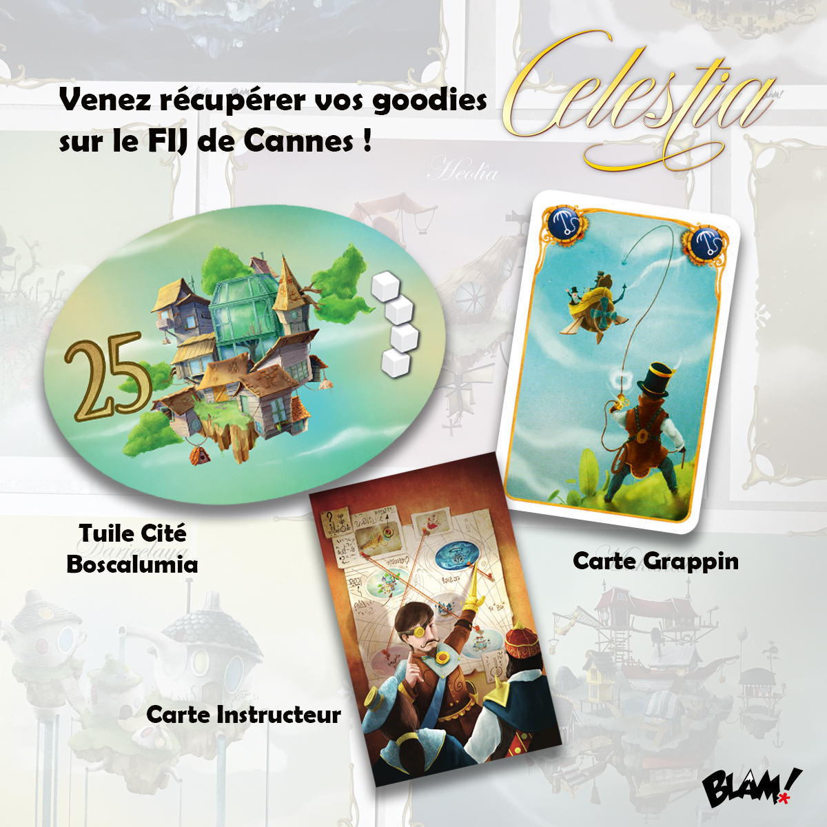 blamedition's tweet photo. Pour ceux d’entre vous qui vont au @fijcannes et qui n’ont pas encore eu l’occasion de les récupérer, sachez que nous aurons divers goodies disponibles durant le festival ! ;)

@Blackrock_Game @blam_edition #goodies #jeuxdesociete #celestia #dedicaces #fij2020 https://t.co/0mi7hiXnme