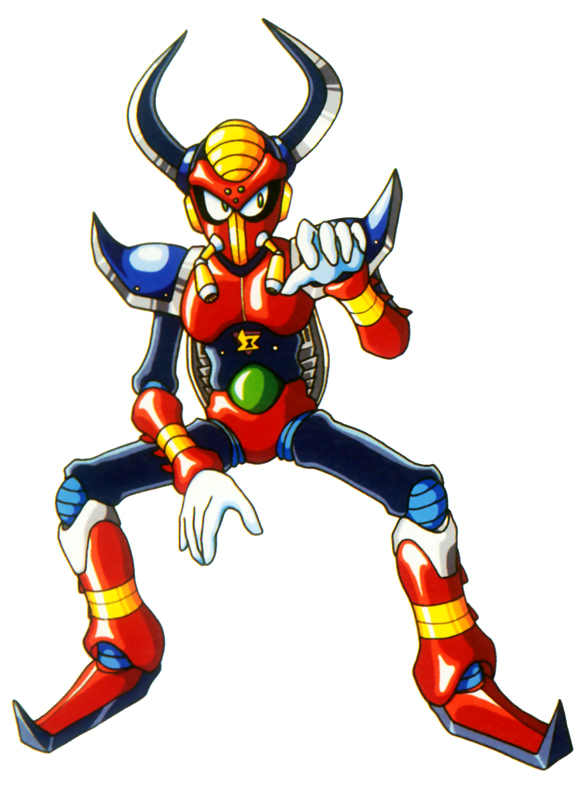 Again, in most cases when you have a cast of boss characters like this, you'd want to give them their own thematic color, and their own element. But in MMX, which of these three are "the red one"?They each get disparate elemental motifs, but not so much the colors.