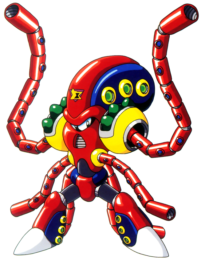 Again, in most cases when you have a cast of boss characters like this, you'd want to give them their own thematic color, and their own element. But in MMX, which of these three are "the red one"?They each get disparate elemental motifs, but not so much the colors.