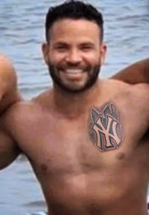 Sebastien Tabary on X: "FINALLY! We finally know what was the tattoo Jose Altuve was trying to hide from us! Come on Jose #altuve #tattoo #Yankees #Astros #CHEATINGASTROS https://t.co/wPVD6GY2OX" / X