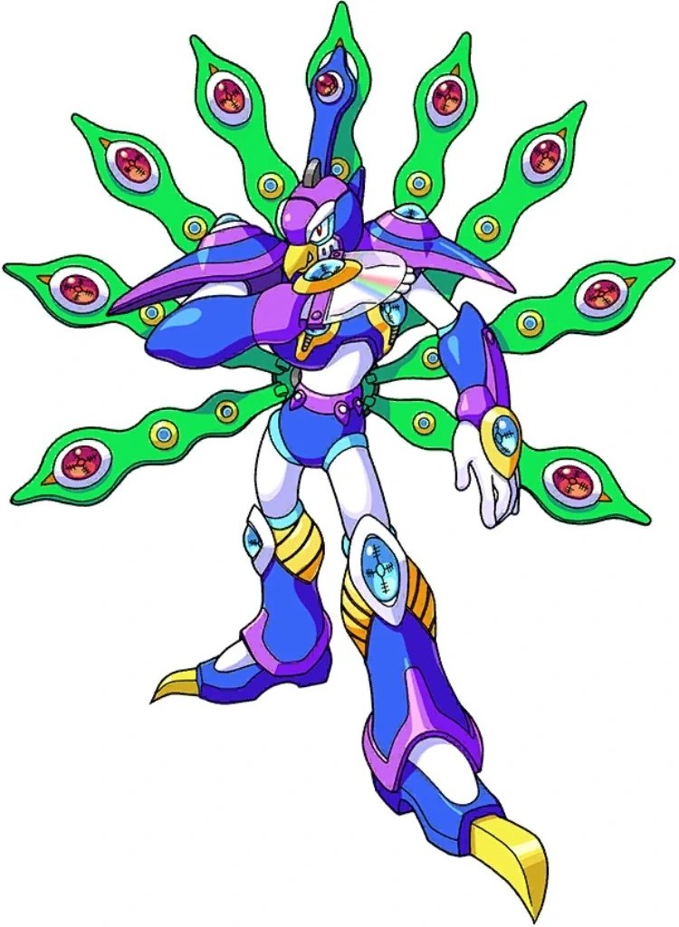 Cyber Peacock, Frost Walrus, Jet Stingray... the truth is, they're just too damn color coordinated. How come this Peacock has less colors than X3's Seahorse? These guys look like Mega Man Zero bosses, not the Mavericks of the original trilogy.
