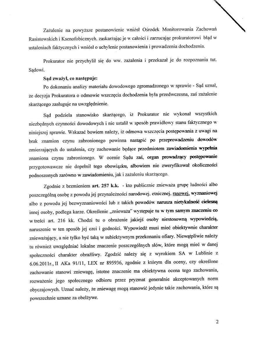 OmzRi's tweet photo. POSTAWIMY KORWINA-MIKKEGO PRZED SĄDEM 

Sąd Rejonowy w Warszawie uznał nasze zażalenie za zasadne i nakazał prokuraturze prowadzenie śledztwa oraz uchylenie immunitetu liderowi Konfedeacji w związku z jego rasistowskimi wypowiedziami.

Wspieraj nas:
https://t.co/ogZjzjGaaT https://t.co/d4x8SLaa4p