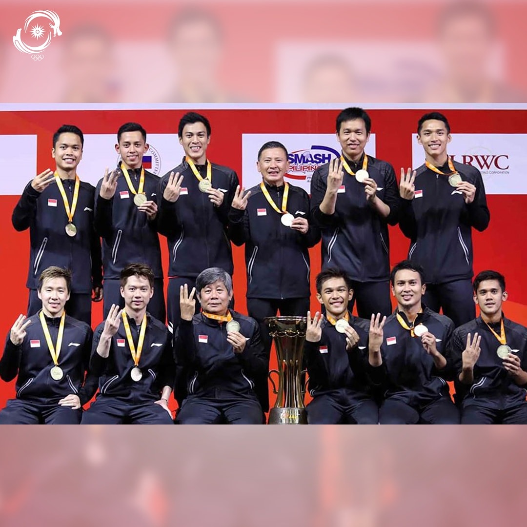 AsianGamesOCA's tweet photo. The men's team of #Indonesia defeated #Malaysia 3-1 to win the Badminton Asia Team Championships. It was their third consecutive title ๐
#AsianGames #Badminton #OCAPlayerWatch (PC: Badminton Indonesia) https://t.co/yFtI1VfiKu
