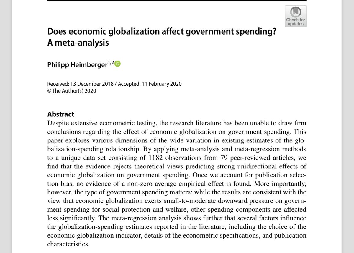 Philipp Heimberger Not All Governments Behave In The Same Way Additional Analyses That Study Specific Countries Could Shed More Light On Why Some Governments Tend To Compensate More Vigorously For