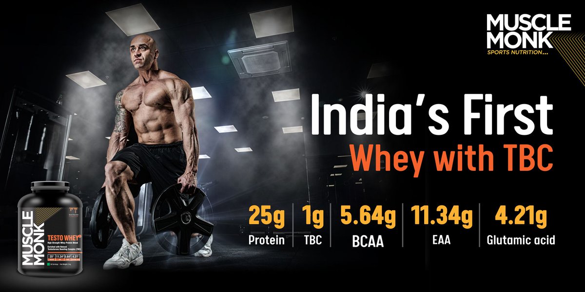 musclemonkindia's tweet photo. India's First Whey Protein which contains Testosterone Boosting Complex (TBC)
Shop it Now: https://t.co/WsFyGT6OoZ
#fitness #protein #health #supplement #MuscleMonk #LetTheActionSpeak https://t.co/tDO6QLWVnL