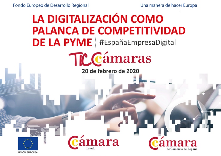 camarascomercio's tweet photo. ➡ La digitalización como palanca de competitividad de la pyme
✅ Organiza @camarascomercio y @CamaraToledo
📆 Jueves, 20 de febrero
⏰ 09:00 – 10:45 horas 
📍 Calle Dinamarca, 4  (Toledo)
✍ Inscríbete #EmpresaDigital https://t.co/MR14sdEqUm https://t.co/7y0lvpQGBS