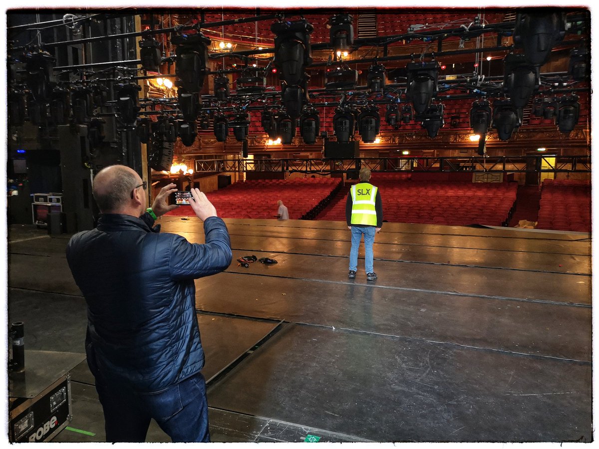 The boss capturing our support of the world famous <a href="/LondonPalladium/">The London Palladium</a> Rig up - now time for breakfast! <a href="/SLXmedia/">SLX Hire & Events</a> #eventprofs