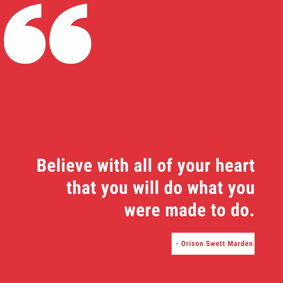 GoodXSoftware's tweet photo. "Believe with all of your heart that you will do what you were made to do." - Orison Swett Marden
#MotivationalMonday #Motivational #QuoteOfTheDay #QOTD #GoodXSoftware #Believe https://t.co/k45SSuAApo