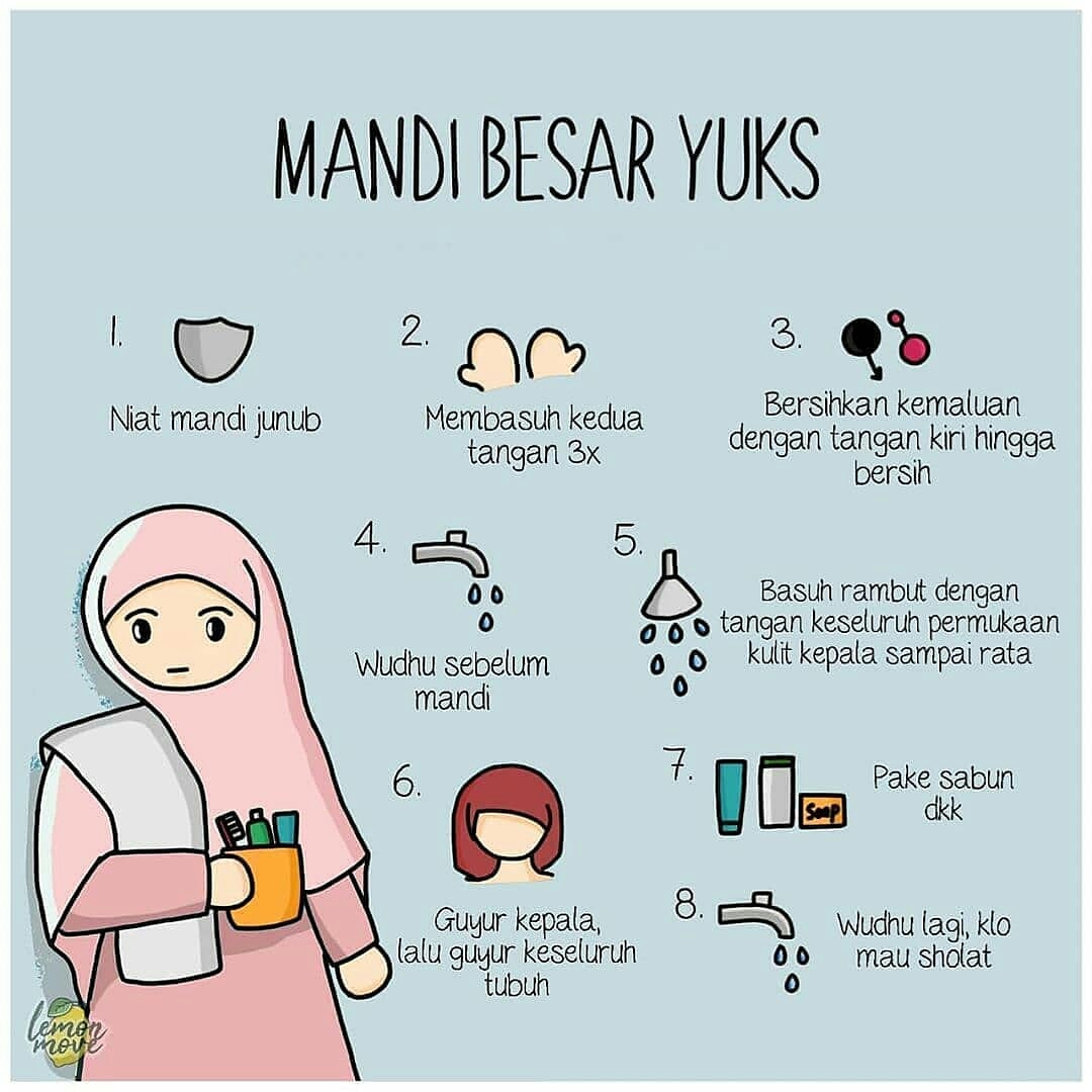 Langkah langkah mandi wajib