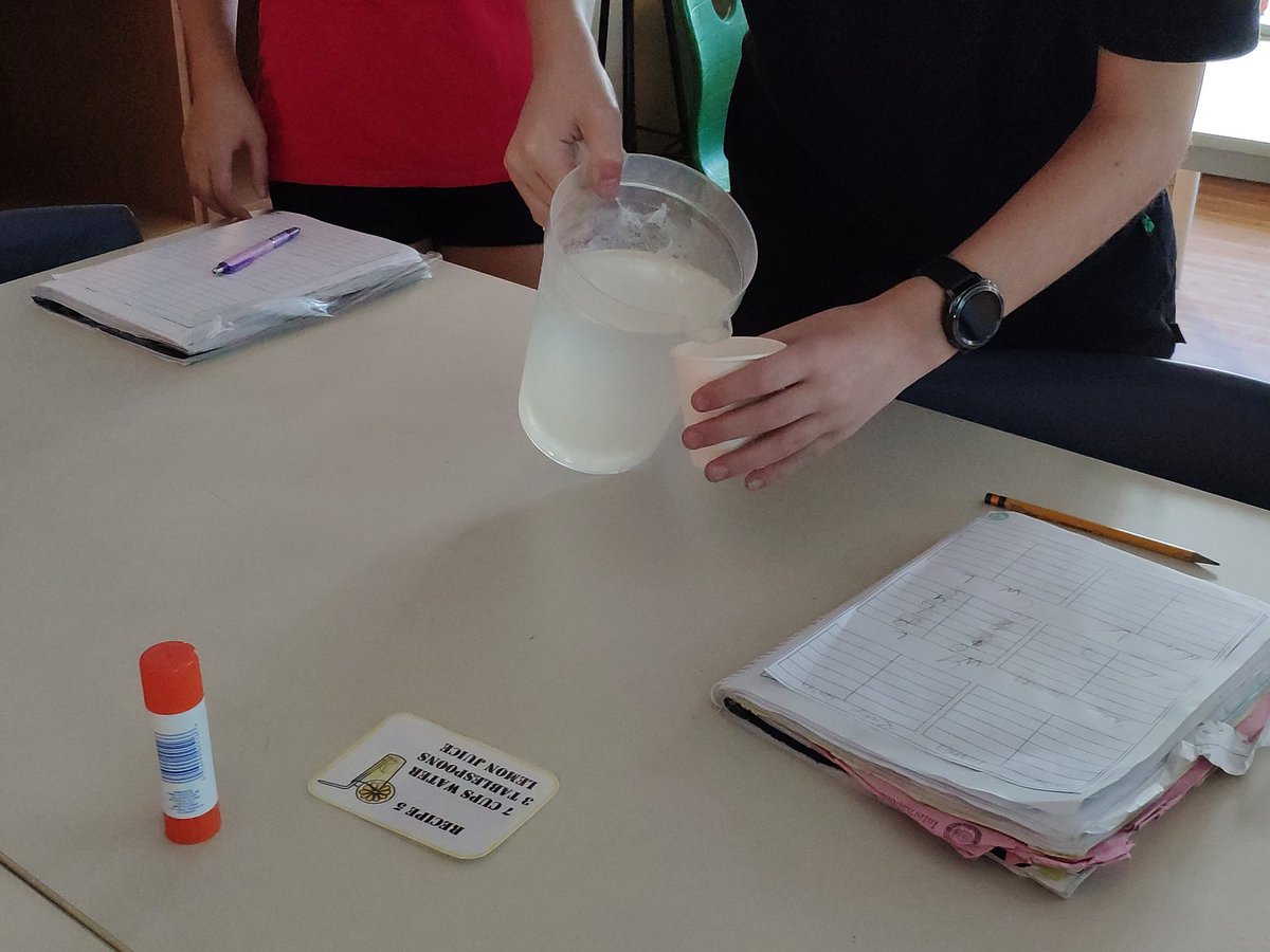 mrspmathworld's tweet photo. We made 6 different lemonade recipes to test our taste buds and see if we could determine the most/least lemony! In the end, we used graphs and ratio tables to compare the recipes!
#favoritelesson #realmath #internationalteacher #mtbos https://t.co/1lA9EyTdLj