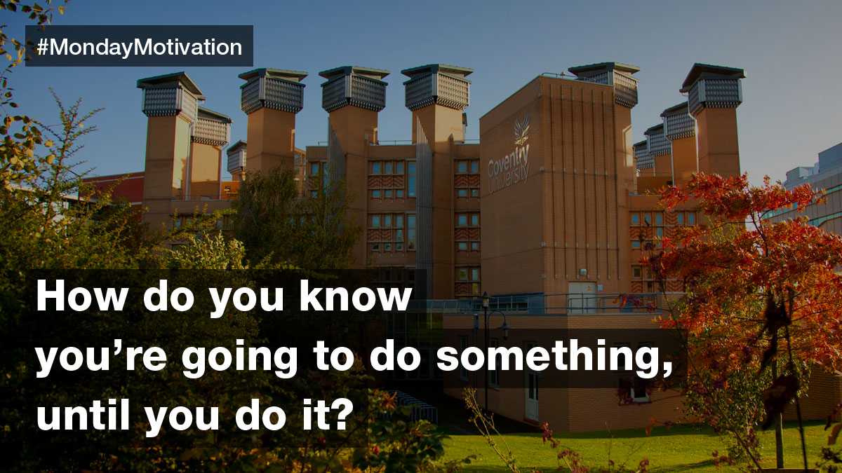 "How do you know you're going to do something, until you do it?
- J. D. Salinger 

Your goal might not be in sight right now, but it is there and you're working towards it. #MondayMotivation