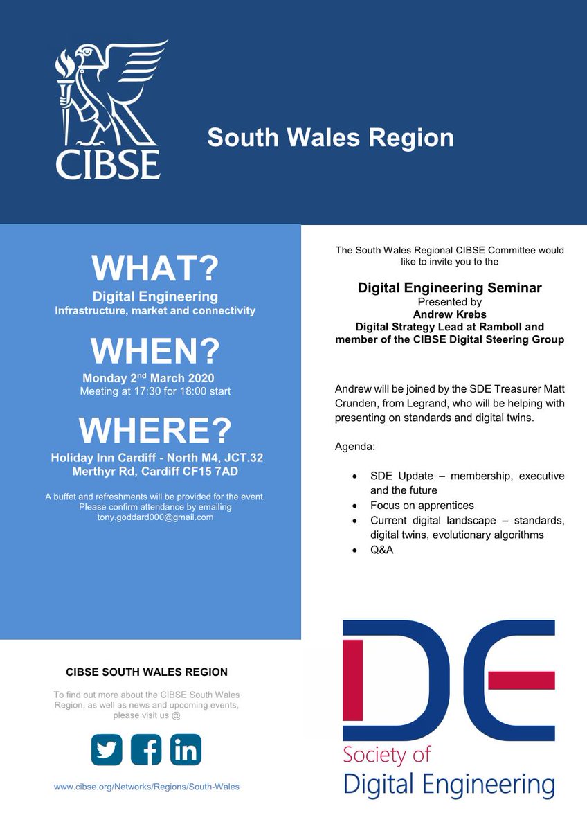 Hi all

Our early March Technical Meeting takes place at our new venue the Holiday Inn on Junction 32 of the M4 motorway on Monday 2nd March 2020.

Anyone with an interest is welcome.

The event is free to attend.
