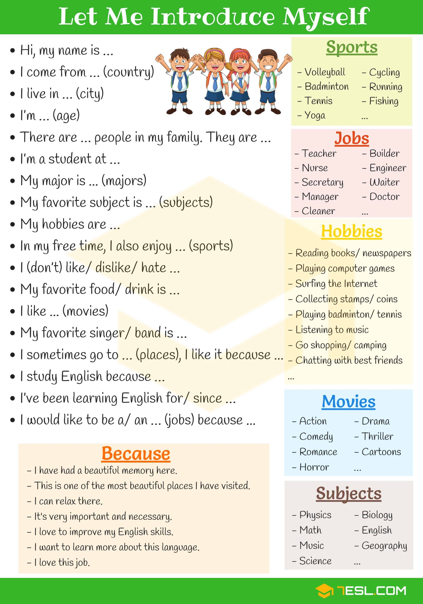 English Idioms on Twitter: "How to Introduce Yourself in English