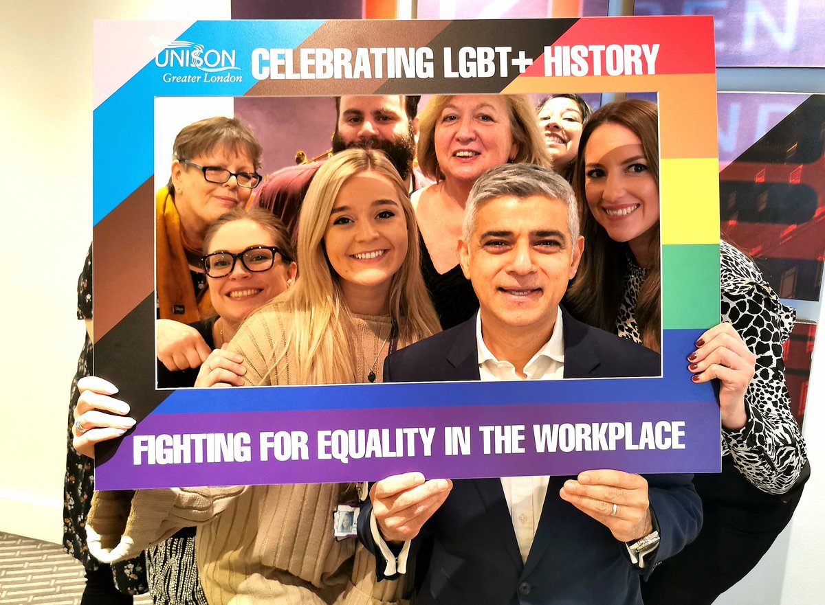 It's UNISON Greater London's Regional Council AGM today & we're celebrating LGBT+ History Month! UNISON will always stand up for LGBT+ people in the workplace 🏳️‍🌈✊ #LGBTHM20 #TeamKhan #StandingUpForLondon