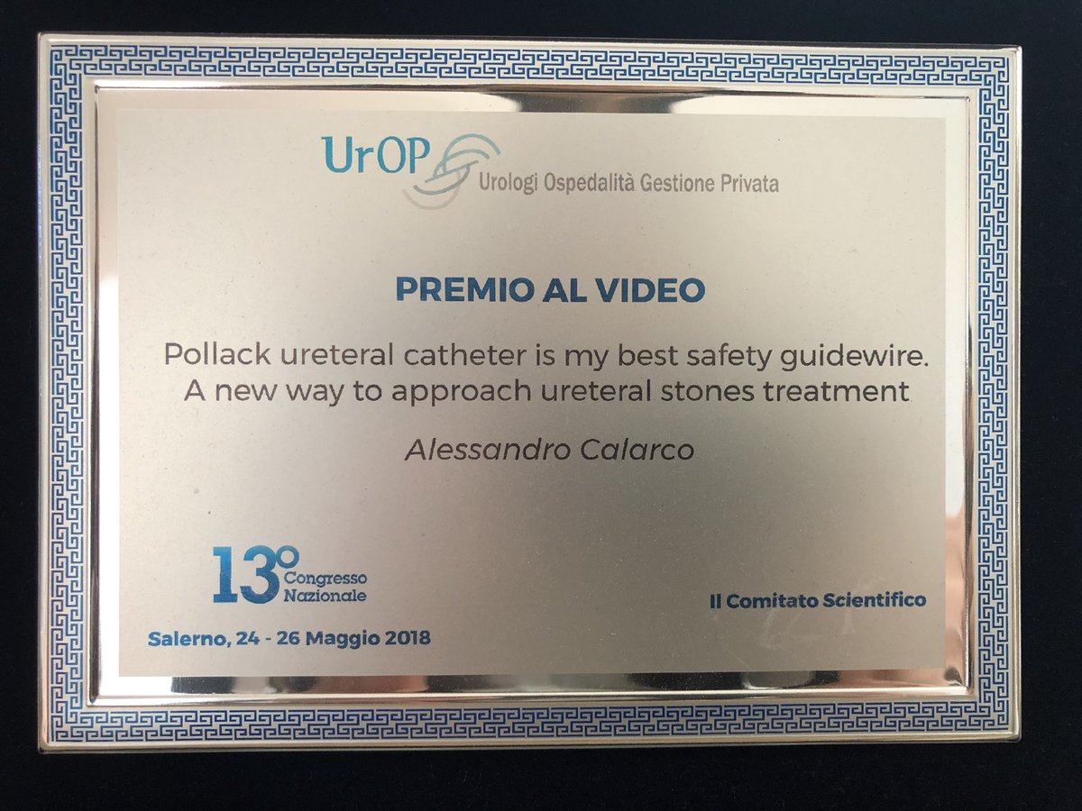 AleCALARCO's tweet photo. @MicheleAntonuc3 @cookuro Happy to see that you have started to use my #personaltechnique of the“#ActiveGuidewire”This is how it’s called. If you need more to improove your skill with it, I can send you the original paper with the #firstdescription, which gave me the 1st prize at National in 2018 #UroSoMe https://t.co/34tNMNeJw9