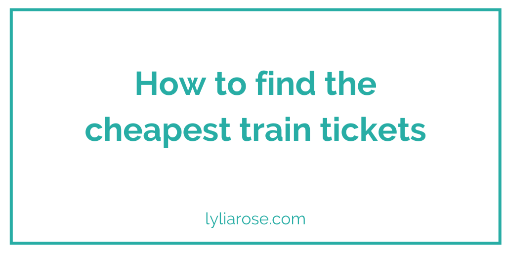 LyliaRose's tweet photo. How to find the cheapest train tickets

https://t.co/N0NsQsrmce

#savemoney #moneyblogger #traintickets #splittickets #travel #tbloggers #travelblog https://t.co/r8Aojvm9fU