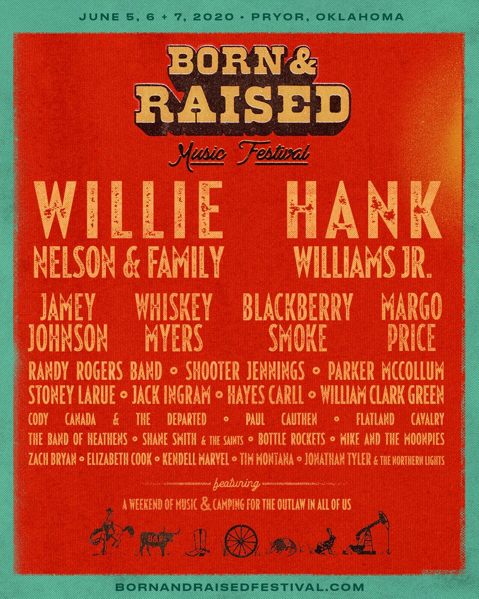 bornraisedfest's tweet image. A festival for the outlaw in all of us.  Join Willie Nelson, Hank Williams Jr &amp;amp; more in Pryor, OK. Presale open 2/12, sign up at BornAndRaisedFestival.com. Payment plans available!