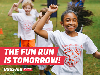 Parents, our #Boosterthon NES Fun Run is TOMORROW! Come cheer on your students! Event times are: 
8:00-8:45am – 1st Grade
8:50-9:40am – 4th Grade
9:40-10:30am – 5th Grade
10:45-11:15am – K4 &amp; Dowdell
11:25-12:10pm – K5
12:15-1:00pm – 2nd Grade &amp; Sorenson
1:05-1:50pm – 3rd Grade