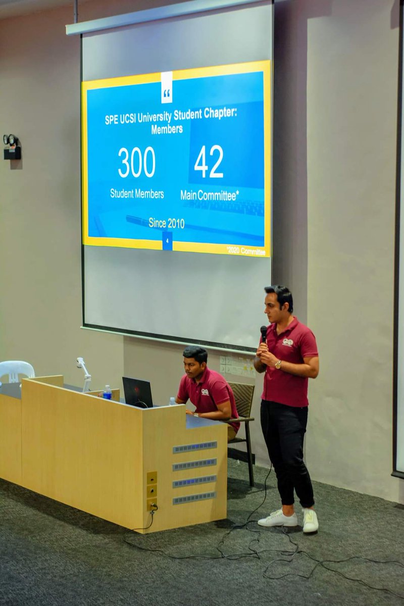 SpeUcsiSc's tweet photo. Greetings from SPE UCSI University Student Chapter!
On 29th January, the student chapter organised it's first General Meeting for the Year 2020.This meeting comprised of an introductory session with the new committee members for the year 2020 - 21.
#WeAreSPE #SPEUCSI #OilandGas https://t.co/ApZaVukWkg
