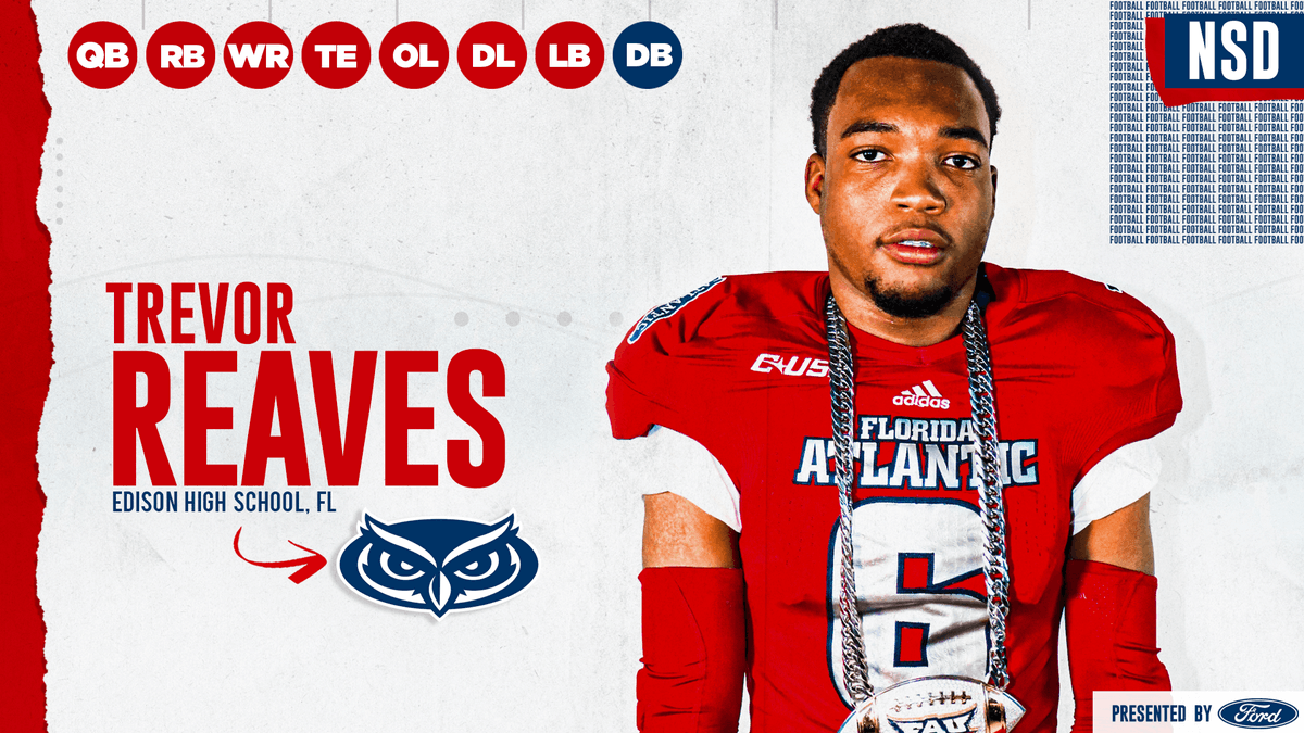 FAUFootball's tweet photo. @CoachTaggart Next up, #WelcometoParadise Trevor Reaves!! https://t.co/ofUwK5FctD