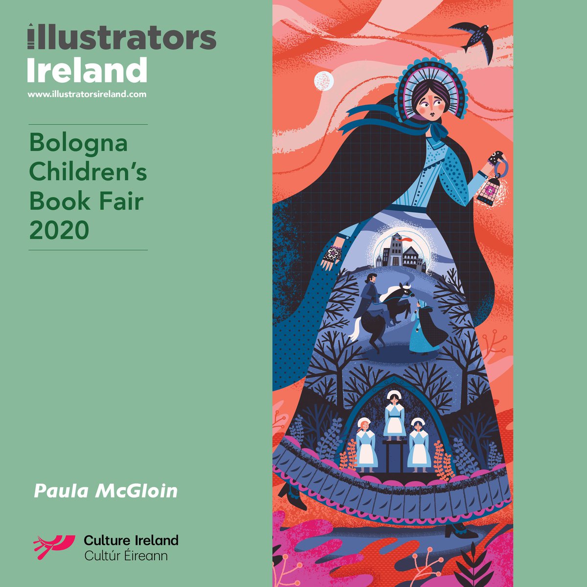 My #JaneEyre bookmark design will be on display at the @illustratorsIRL stand at @BolognaBookFair 2020! Thanks to Illustrators Ireland, @culture_ireland and @AtlanticArtSt for organising such great promotion of Irish Illustration. #BCBF20 #Childrensbooks #IllustrationforKids