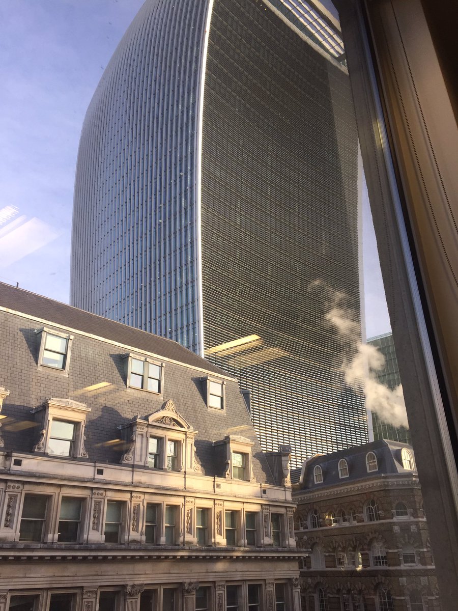 Beautiful day in the city. Starting the day with a breakfast briefing about activity based working at Opensensors #workplace #facman #iwfm