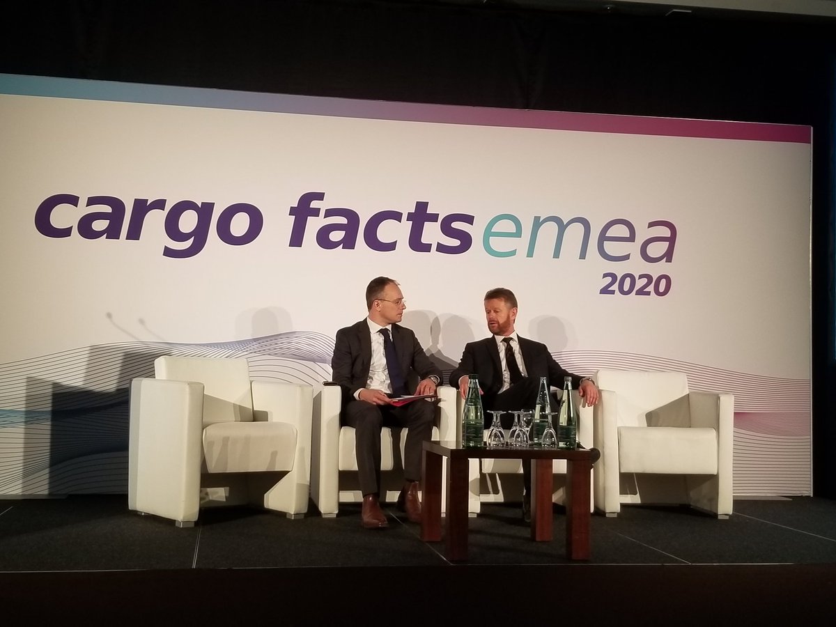 Modest airfreight market upturn expected in 1H2020 assuming the Corona Virus outbreak is contained  -Peter Gerber, CEO, Lufthansa Cargo  #CFEMEA20 #airfreight