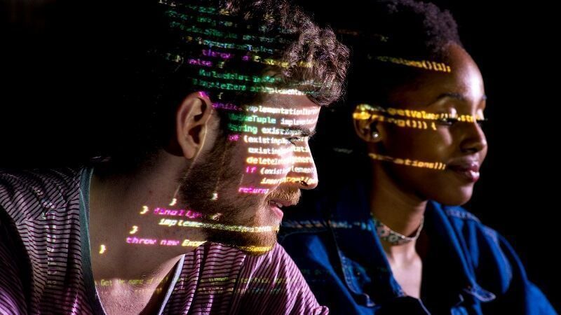 Two University of Derby students.