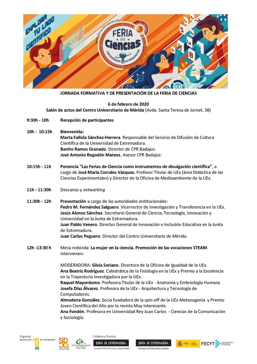 IgualdadUEx's tweet photo. Mañana estaremos en @CUMe_UEx hablando sobre #mujeres y #Ciencia gracias a @UExDivulga 
Animaos a participar! @infouex @CEUEX_ https://t.co/cyubETfb1x