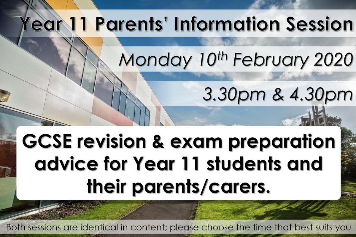 DurhamJohnston's tweet photo. Calling all Year 11 students and parents/carers! This is a really useful session with lots of helpful advice ahead of both mock and external GCSE exams. #TopTips #PreparationIsTheKeyToSuccess https://t.co/VFcARAp4oE