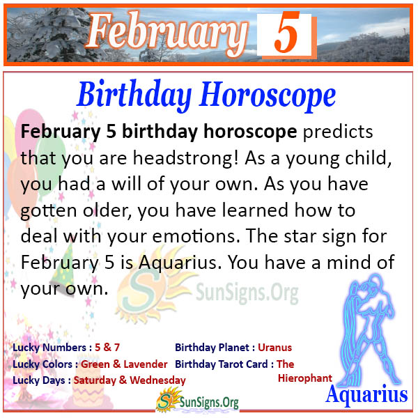 astrology february 5 birthdays
