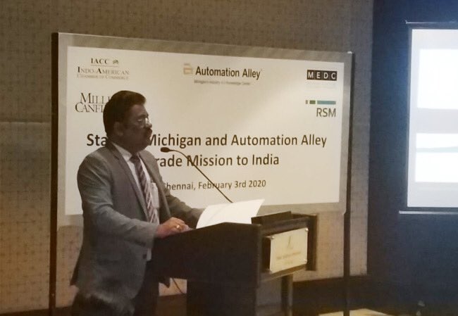 iaccindia's tweet photo. Highlights from the #NetworkingReception with Michigan Automation Alley’s Trade Mission organised by #IACC on 3 February 2020 at #HotelLeelaPalace, #Chennai. https://t.co/Fd2Ie1gvro