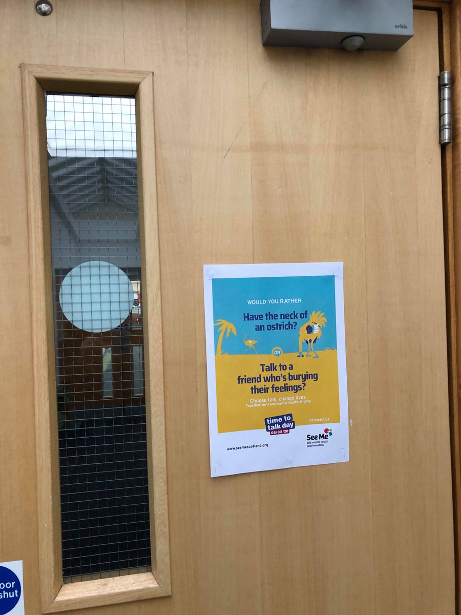 Time to Talk poster on the door