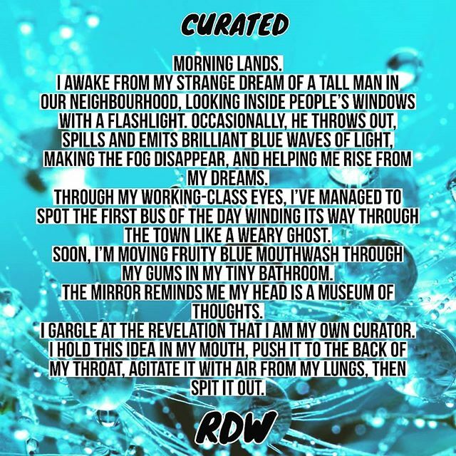 'Curated' .
.
.
.

#poetrydaily #poetry #poetsofinstagram #poetryofig #writersofinstagram #spilledink #poetryporn #poetrycommunity #rdw #graphicdesign #wordart #wordartist #wordsmith #wordplay #mentalhealth #wellness #mentalhealthpoetry #amwriting #wordp… ift.tt/2OJok9N
