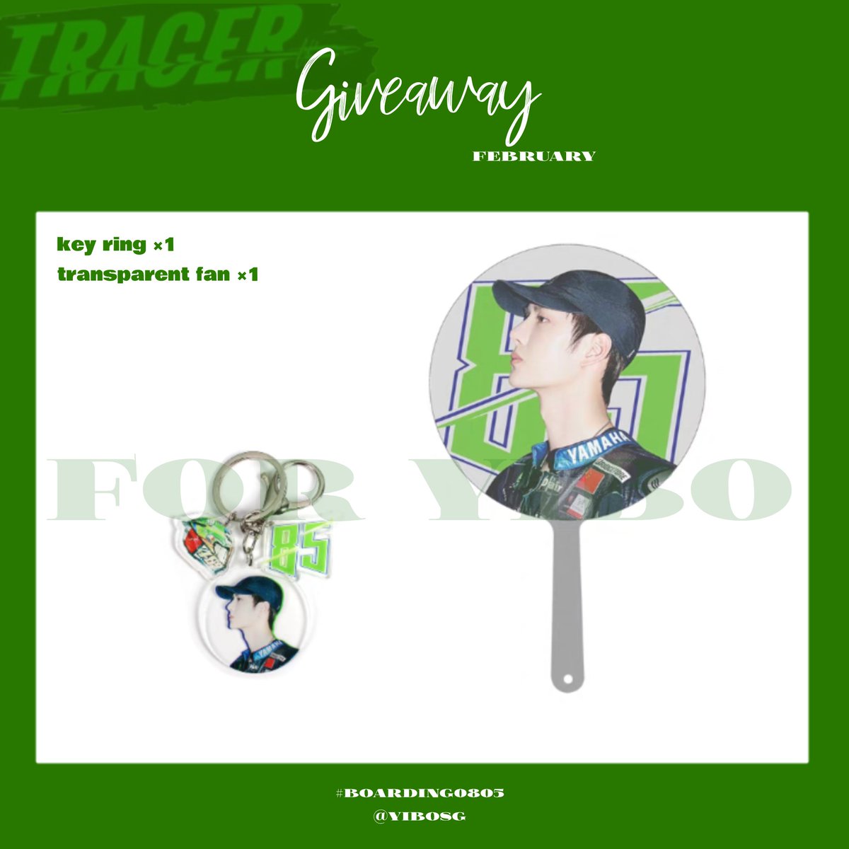 BOYIBO_SG's tweet photo. 【FEBRUARY GIVEAWAY || 48HOURS】🇸🇬 for YIBO
🏍️ rt + like + follow @YIBO_SG
🏍️comment with a 💚
🏍️ 1 winner
🏍️ winner will be announced on 7th February 6pm
🏍️ collection of the prize will be at YIBO's birthday event itself (1st and 2nd August)
do support~ https://t.co/5JZ8UQg3Hh