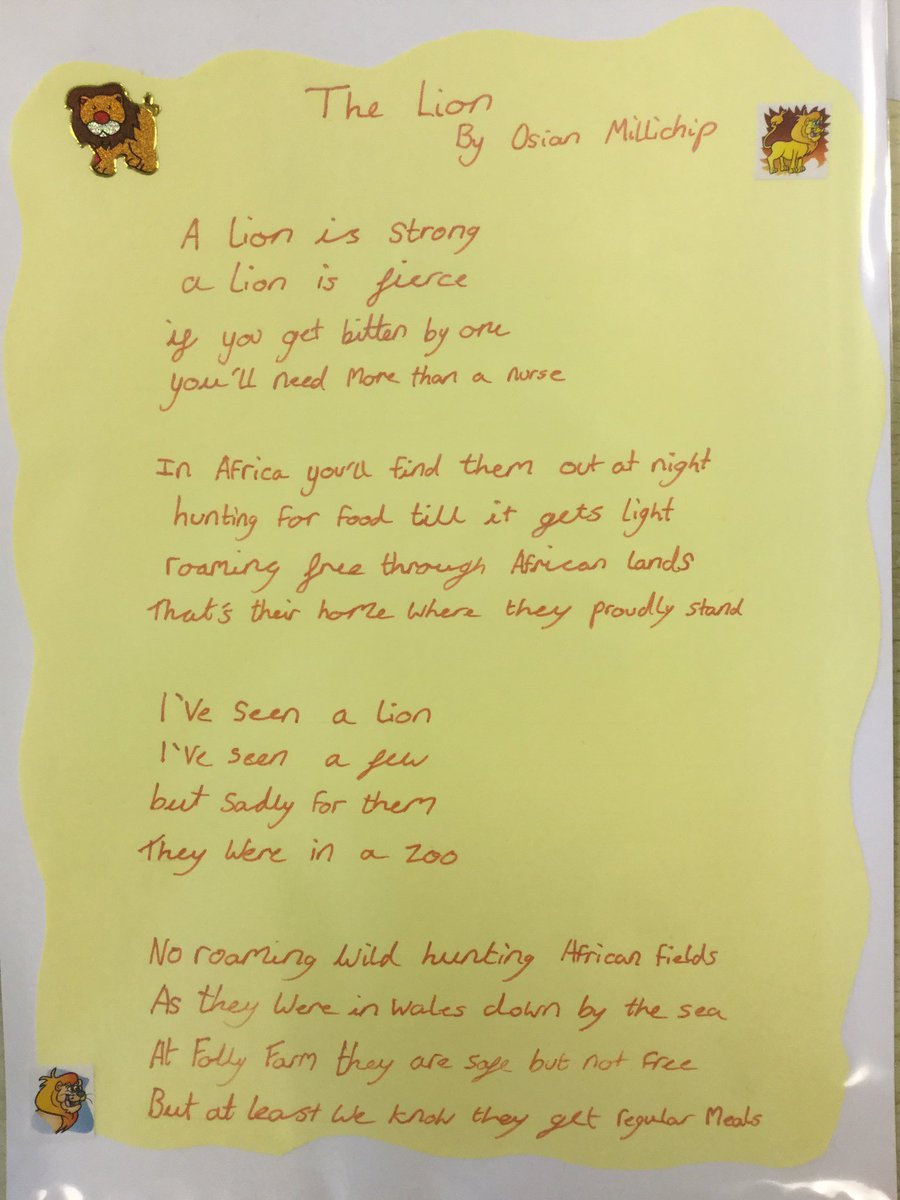 A poem by Osian in (Year 6 )as part of his homework. Well done Osian for creating an emotional poem.