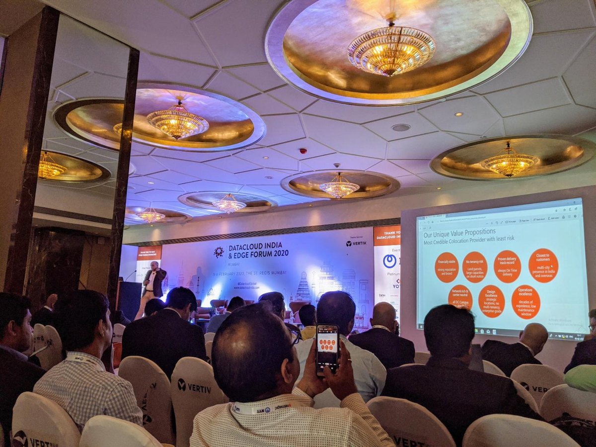 sttgdcindia's tweet photo. Our VP, IT and Digital, Milind Kulkarni had everyone riveted as he shared insights on the innovation and growth of India's #DataCentre market to meet these challenges.
 #Edge #Colocation #DatacloudIndia https://t.co/gPVcCRZC87