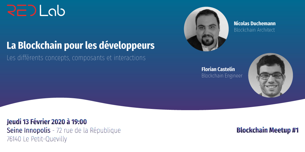 🗓️ Evénement: venez nous rencontrer lors de notre premier meetup dédié à la blockchain qui aura lieu le jeudi 13 février 2020, à 19h à Seine Innopolis à Petit Quevilly. Pour vous inscrire, c'est ici! meetup.com/fr-FR/Blockcha…
#blockchain #seineinnopolis #meetup #blockchainfordevs