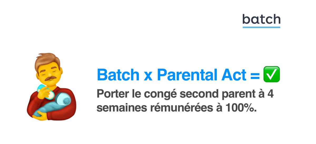 Rejoignez-nous, faites des bébés, et faites avancer la société. 

C'EST AUSSI SIMPLE QUE ÇA 😂

Batch rejoint le #ParentalAct dès aujourd'hui :

linkedin.com/pulse/batch-re…