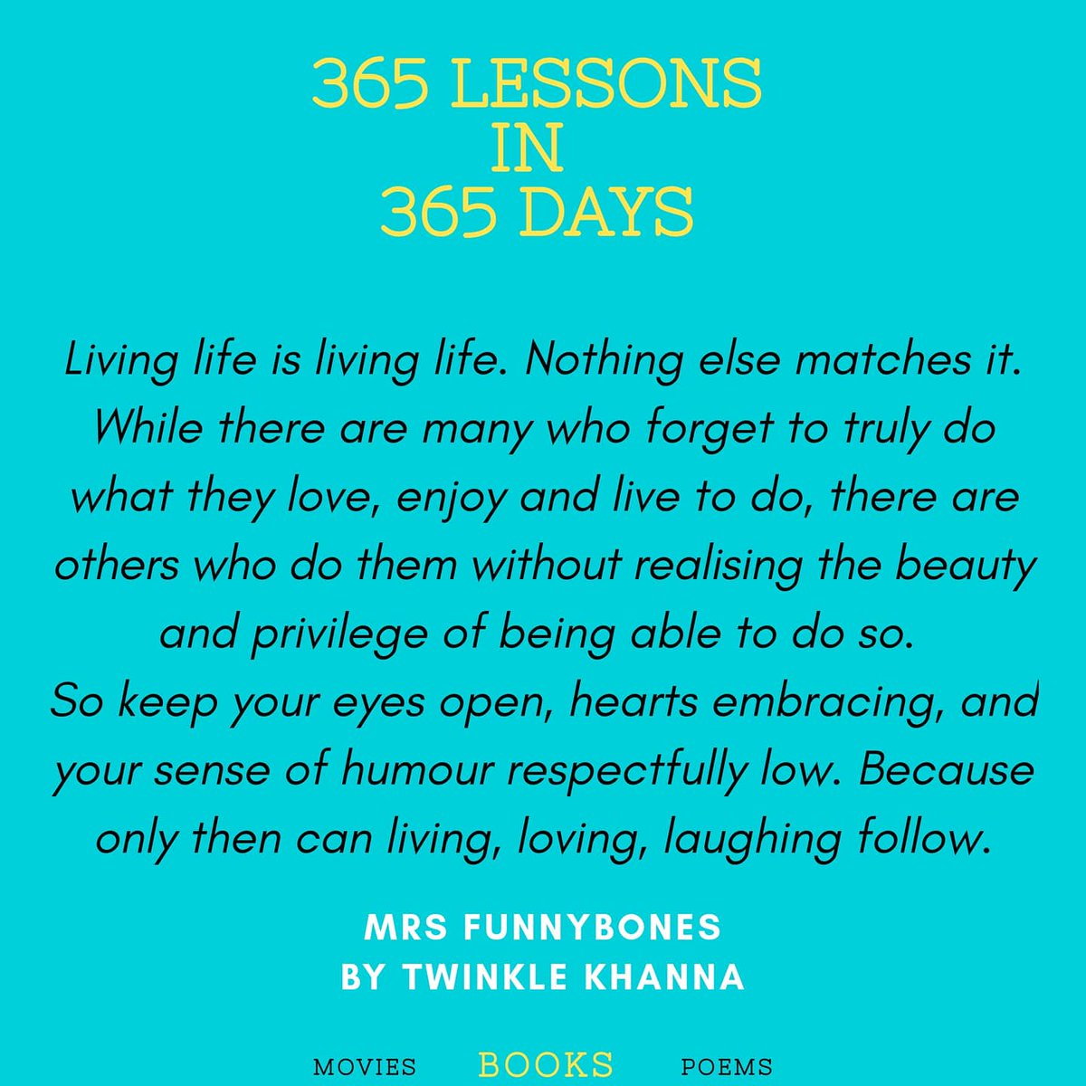 likeridingafish's tweet image. @twinklerkhanna is a master of words. Her humour, her wit, her intelligence, and most definitely her sense of living reflect in her writing! 
 #mrsfunnybones #books #learningfrombooks #365lessonsin365days #likeridingafishpodcast #likeridingafish