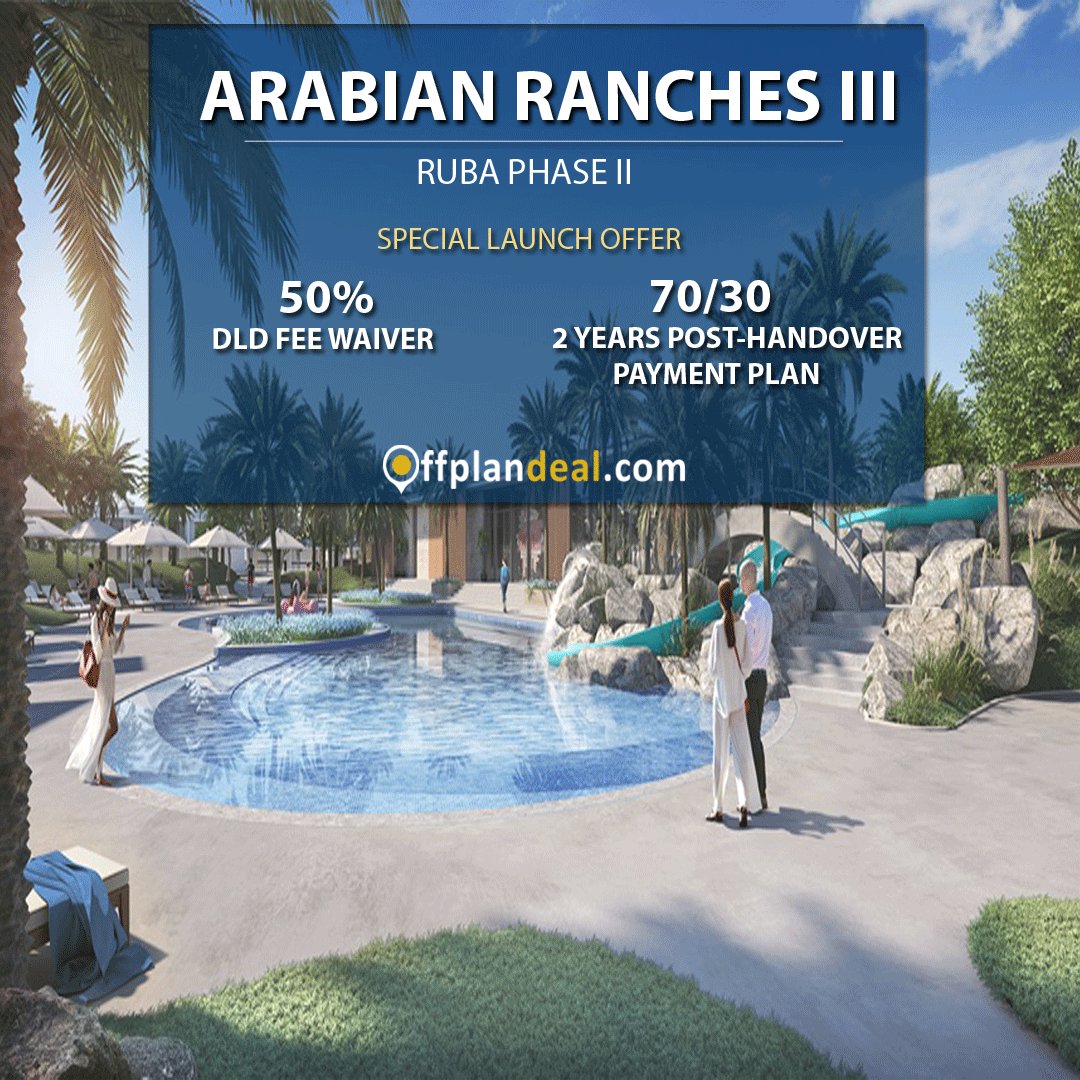 offplandeal's tweet photo. Ruba Phase II at Arabian Ranches III by Emaar
• 70/30 2 years post-handover payment plan
• 3 &amp; 4-bedroom townhouses from AED 1.38 M
• 50% DLD Fee waiver
 Contact us now on +971 55 545 9402 

#offplan #invest #dubai #uae #ruba #emaar #arabianranches3 #offplandeal #offer https://t.co/6UkjqbNz7L
