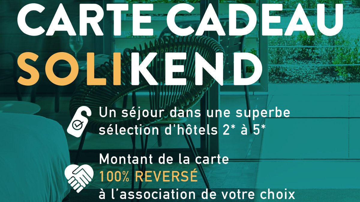 ❤️ En ce mois le plus romantique de l'année, on vous donne une idée pour épater votre moitié !
solikend.com/fr/carte-cadeau
72 hôtels engagés à travers la France pour soutenir la cause qui vous tient à coeur ! #saintvalentin #solikend