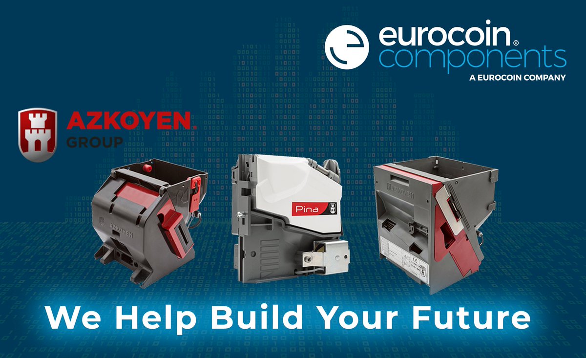 EurocoinLtd's tweet photo. See the new, advanced security Azkoyen X6-Pina coin validator &amp; high speed U3 and R1 coin hoppers on the Eurocoin stand N2-322 at #ICELondon this week! A warm welcome awaits you from the Eurocoin team! #coin #coinvalidator #cash #security https://t.co/WjMUvosFKN