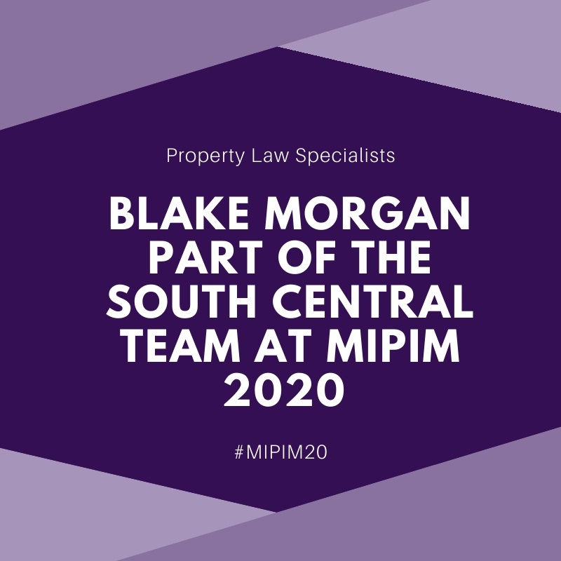 BlakeMorganLLP's tweet photo. Delighted to be part of the Central South region team at #MIPIM, the world's largest property and investment show, in March. Looking forward to promoting everything that is great about the Central South UK: https://t.co/w6CuG7AMeG #MIPIM20 https://t.co/czQ7C5C1ww