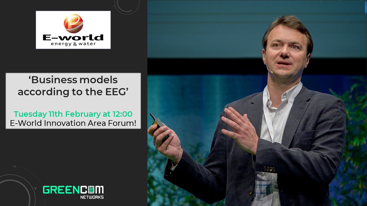 What are business models beyond the EEG (German Renewable Energy Act)? Find out next week, when our CCO <a href="/felixgrolman/">Felix Grolman</a> will discuss this very topic <a href="/EworldEssen/">E-world energy & water</a> Innovation Area Forum on Tuesday at 12:00. We can’t wait to see you there! #eworld2020 #eworld #renewableenergy