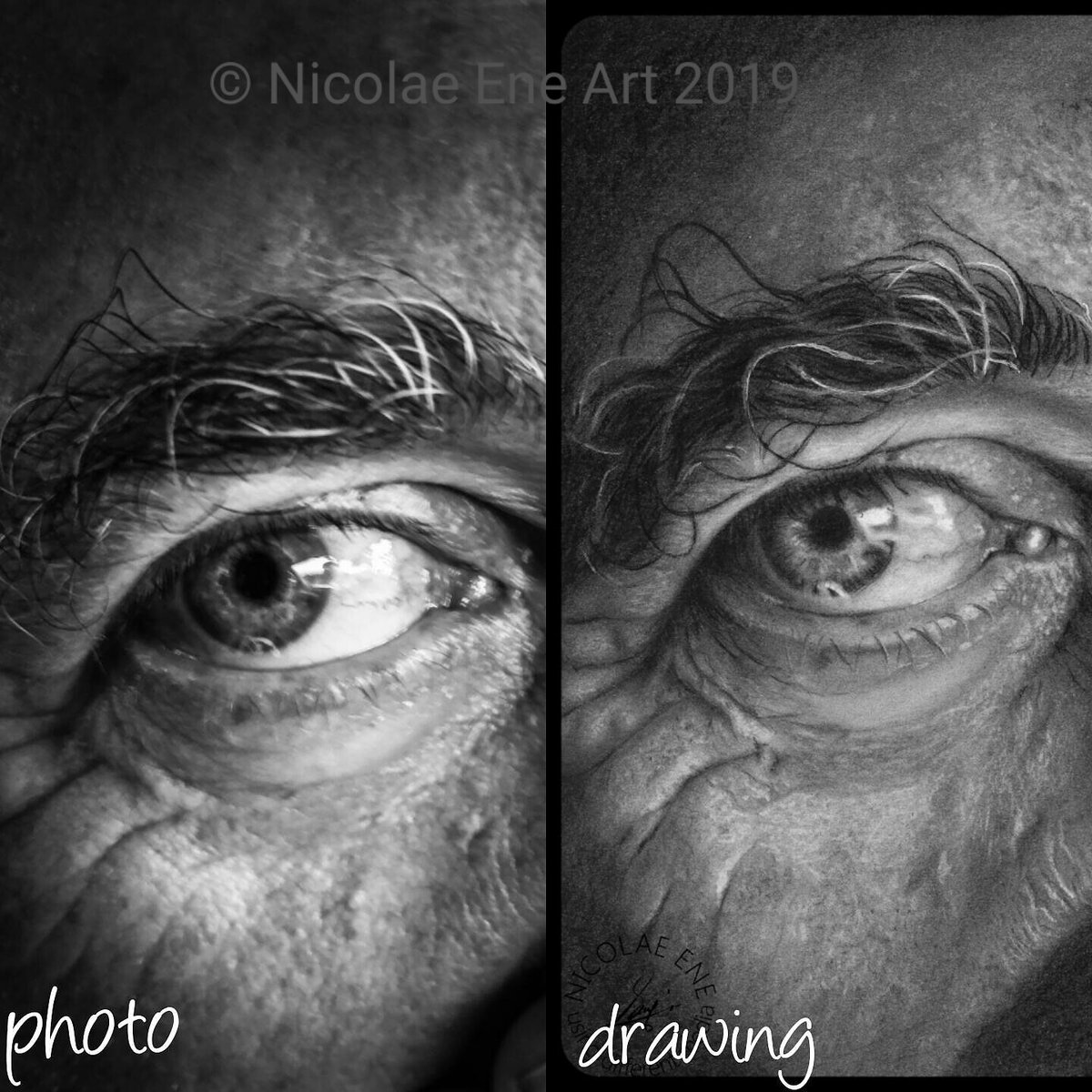 Drawing/photo comparison
#eye #eyeshadowspalette #eyeshadow #realism #realismart #hyperrealism #iris #brows #browshape #portrait #art #graphitedrawing #charcoaldrawing #niceartwork #artlovers #eyedrawing #instaart #blackandwhite #pencildrawing