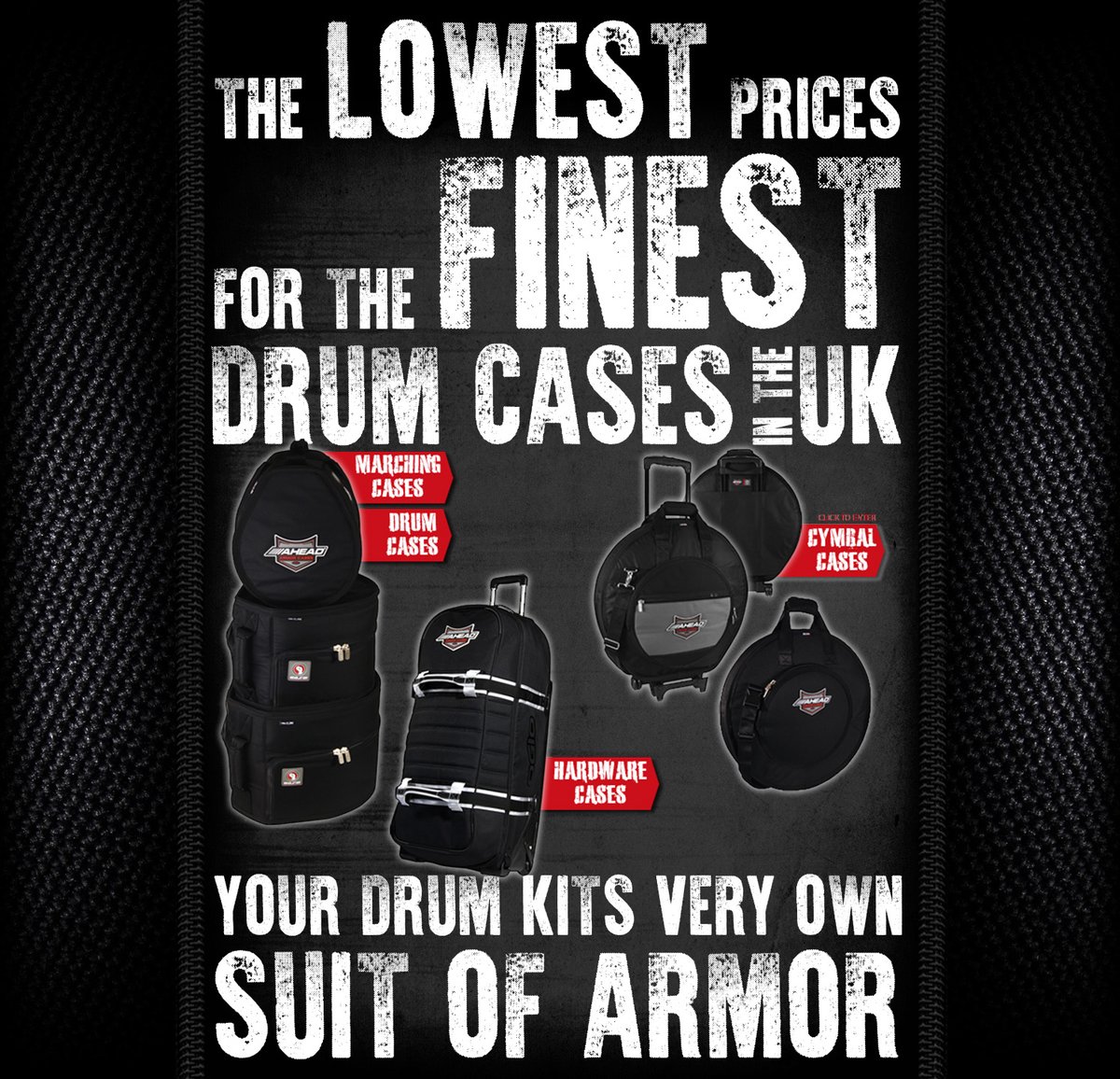 The lowest prices for the finest drum cases in the UK... Your drum kits very own suit of armor!
Check them out 👉 bit.ly/2GWG5OA