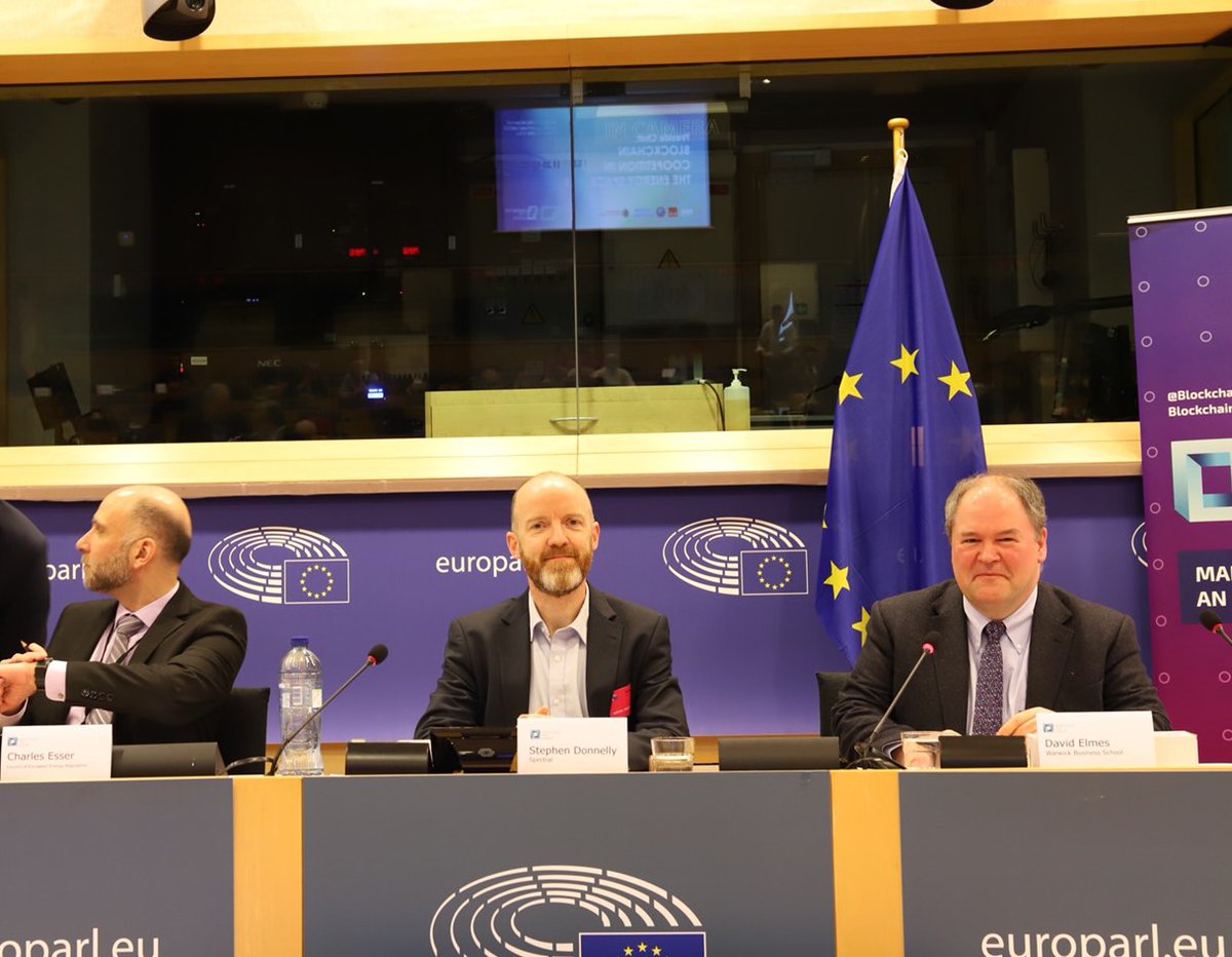 #BC4EU: Second Fireside Chat on “Blockchain-coopetition in the energy space” with Charles Esser, Secretary-General of <a href="/CEERenergy/">CEER</a>, David Elmes, Global Energy Professor at Warwick Business School &amp; Stephen Donnelly, CIO of  <a href="/Spectral_Energy/">Spectral</a>