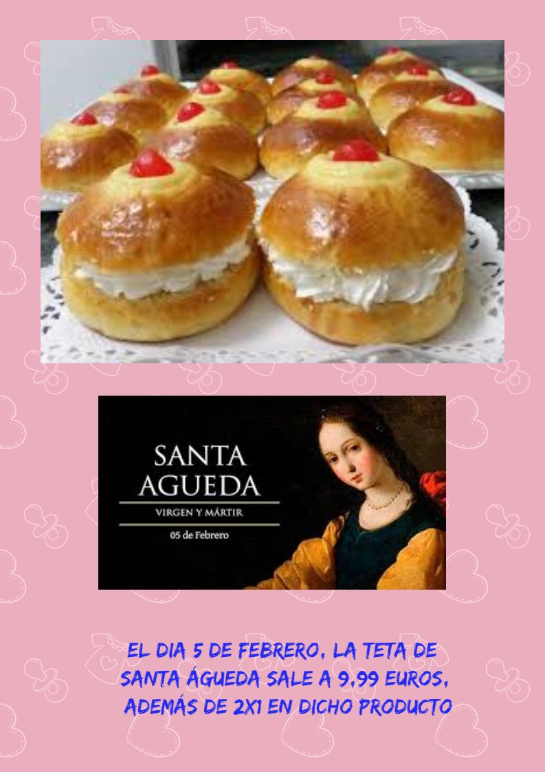Desde hoy está activa nuestra promoción de Santa Agueda, hasta el domingo 9... #tumomentomasdulce